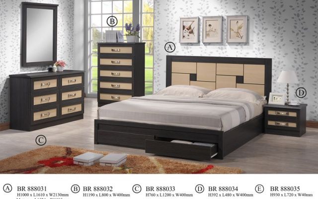 BR 888031 Set - BR 888031, 888032, 888033, 888034, 888035 - Bedroom - Timber Art Design Sdn Bhd