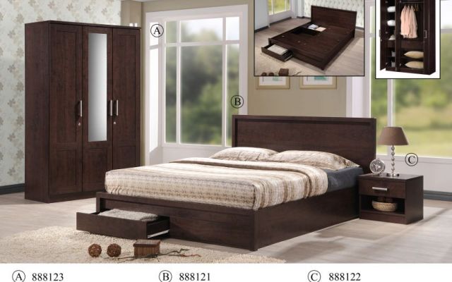 BR 888121 Set - BR 888121, 888122, 888123 - Bedroom - Timber Art Design Sdn Bhd